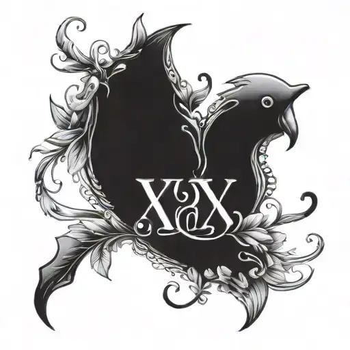 XI · XV · MMXXIII written above Magnolia Jane Provost tattoo design idea