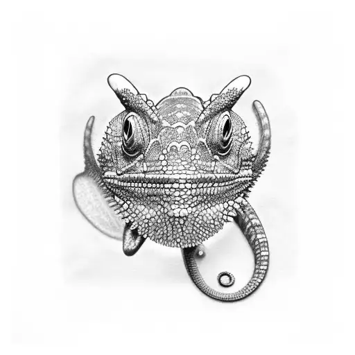 Chameleon tattoo design idea