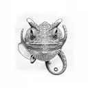 Chameleon tattoo design idea