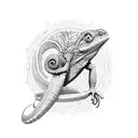 Chameleon tattoo design idea