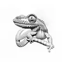 Chameleon tattoo design idea