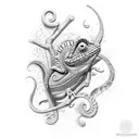 Chameleon tattoo design idea