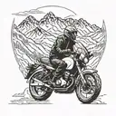 Austria mountains motorcycle number 7 incorporated tattoo design idea