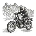 Austria mountains motorcycle number 7 incorporated tattoo design idea