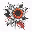 Sunflower tattoo design idea