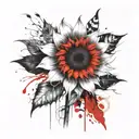 Sunflower tattoo design idea