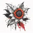 Sunflower tattoo design idea