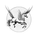 pegasus  tattoo design idea