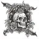 relieve does not exist when you are born to die  tattoo design idea