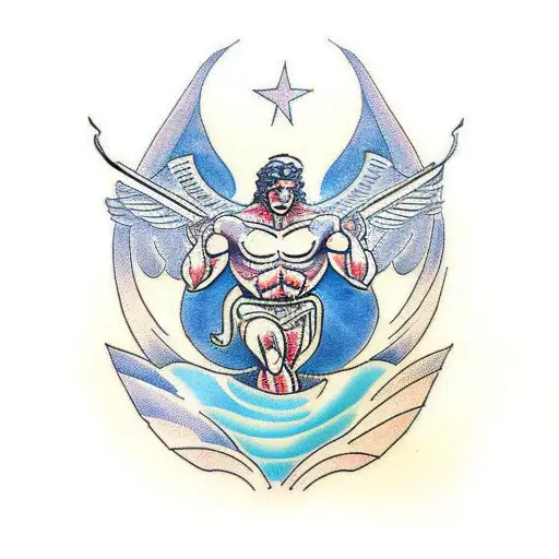 Atlas greek god tattoo design idea