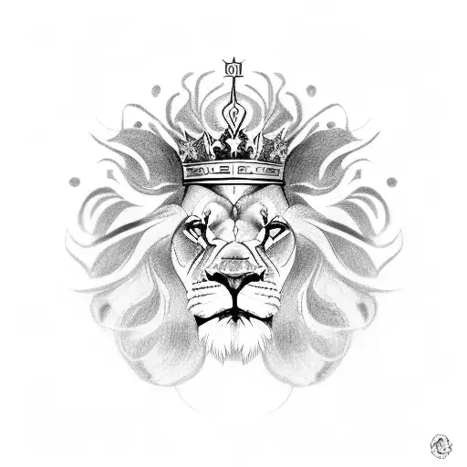 Queen's Crown ,lion ,Name:Nagham tattoo design idea