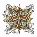 cross with the name Daisy  tattoo design idea