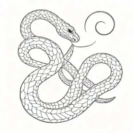 snake in its higher dimension tattoo design idea
