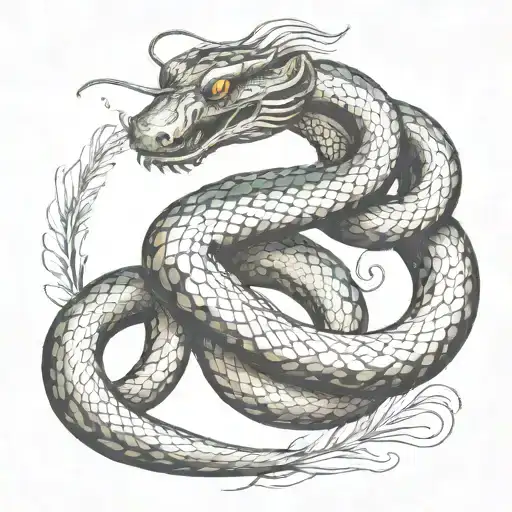 snake in its highest form like spiritually higher faster stronger tattoo design idea
