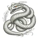 snake in its highest form like spiritually higher dimensional intelligence tattoo design idea