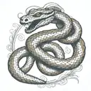 snake in its highest form like spiritually higher dimensional intelligence tattoo design idea