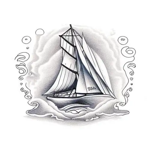 Sailboat name, Salacia, Goddess of Salt Water tattoo design idea