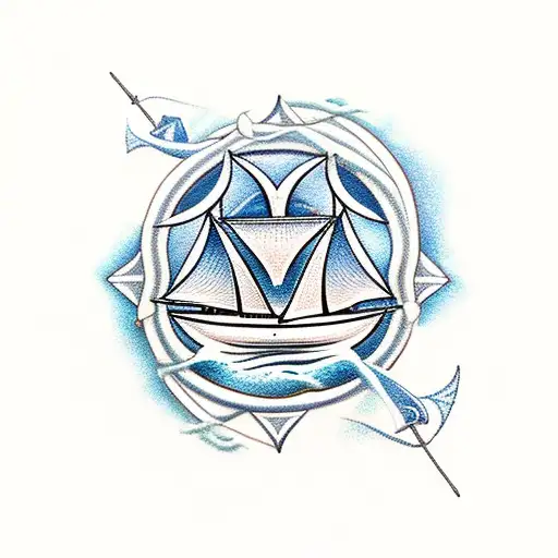 Sailboat name, Salacia, Goddess of Salt Water tattoo design idea