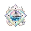 Sailboat name, Salacia, Goddess of Salt Water tattoo design idea
