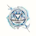 Sailboat name, Salacia, Goddess of Salt Water tattoo design idea