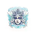 Sailboat name, Salacia, Goddess of Salt Water tattoo design idea