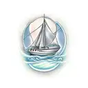 Sailboat name, Salacia, Goddess of Salt Water tattoo design idea