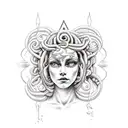 Salacia Goddess of Salt Water include text in design tattoo design idea