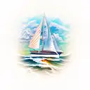 Sailboat name, Salacia, Goddess of Salt Water tattoo design idea