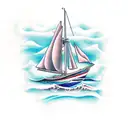 Sailboat name, Salacia, Goddess of Salt Water tattoo design idea