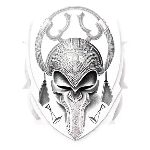 African Warrior tattoo design idea