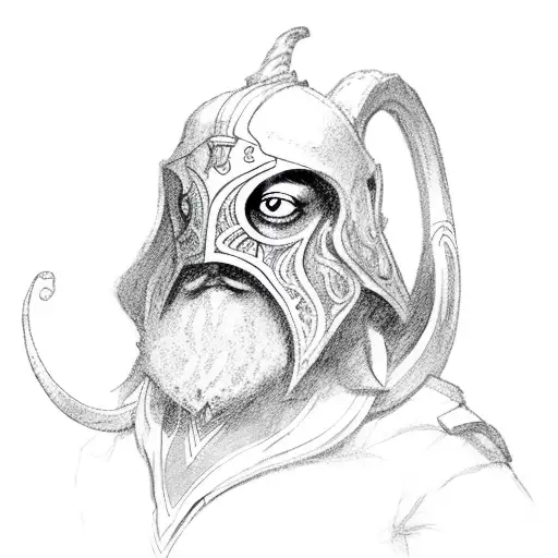 cuttlefish bard that's dnd inspired with a barbarian tattoo design idea