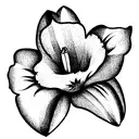 daffodil with a Crown tattoo design idea