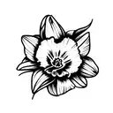 daffodil with a Crown tattoo design idea
