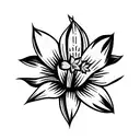 daffodil with a Crown tattoo design idea