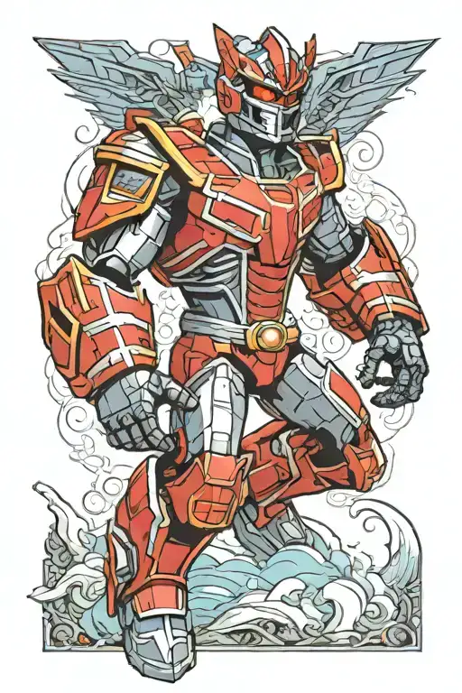 power rangers magazines fighting Optimus prime   tattoo design idea