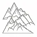 gear teeth as mountain peak tattoo design idea