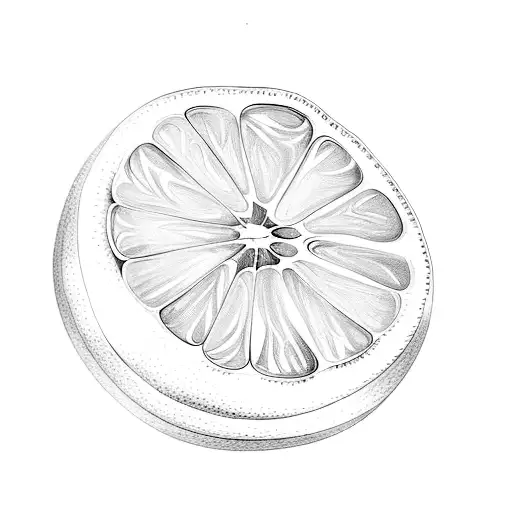 grapefruit tattoo design idea