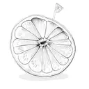 grapefruit tattoo design idea