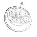 grapefruit tattoo design idea