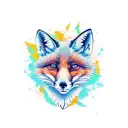 fox tattoo design idea