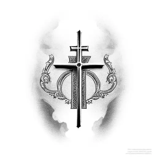 catholic art tattoo design idea