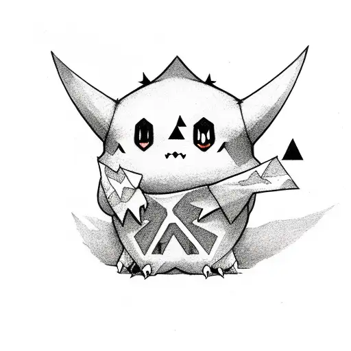 mimikyu tattoo design idea