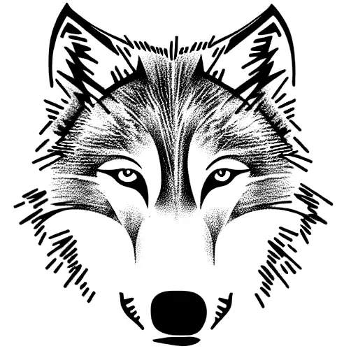 Wolf tattoo design idea