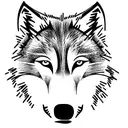 Wolf tattoo design idea