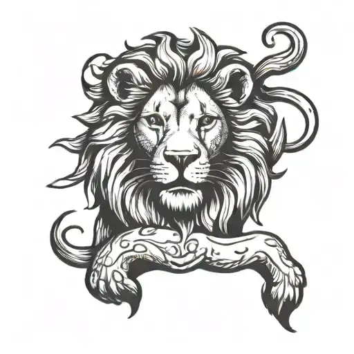 Lion, Lamb tattoo design idea