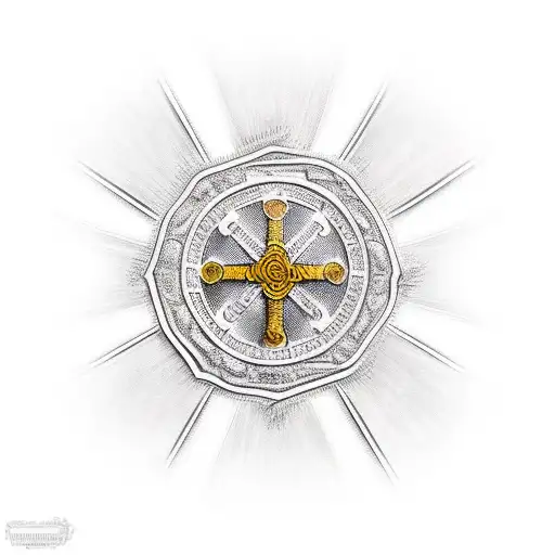 orthodox cross tattoo design idea