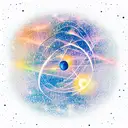 cosmos, constellation, moon, quantum physics, man tattoo design idea