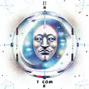 cosmos, constellation, moon, quantum physics, man tattoo design idea