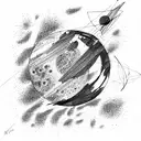 cosmos, constellation, moon, quantum physics, man tattoo design idea