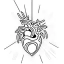 heart with 91 in it tattoo design idea